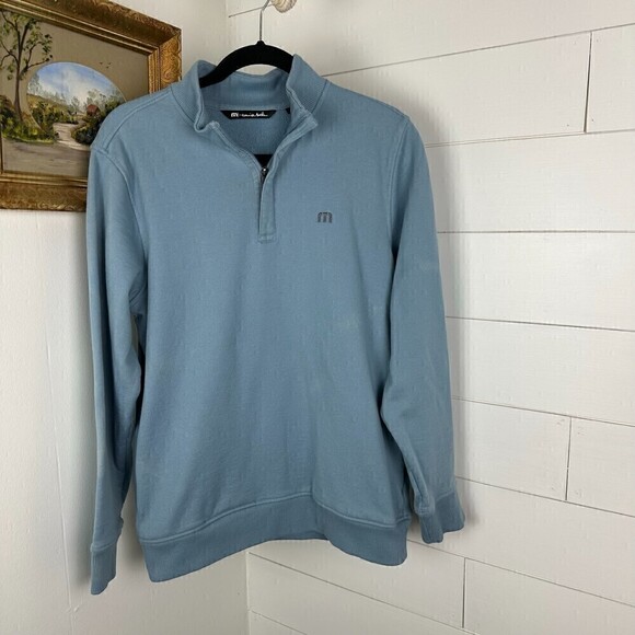 Travis Mathew Other - Travis Mathew Men's Hideaway Golf Sweater Blue Faded Denim Size Small